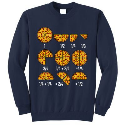 Maths Day Costume Idea Teachers Pizza Slice Fraction Tall Sweatshirt