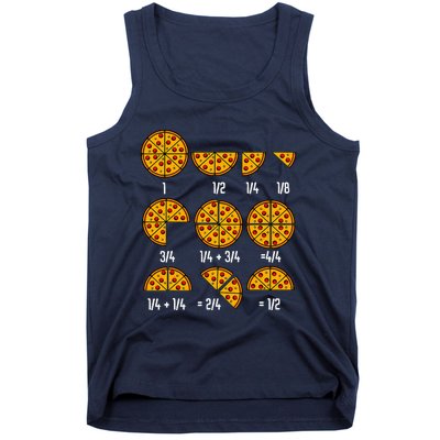 Maths Day Costume Idea Teachers Pizza Slice Fraction Tank Top