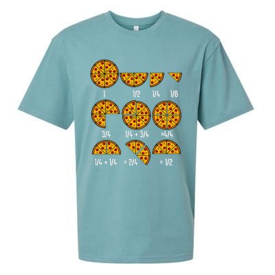 Maths Day Costume Idea Teachers Pizza Slice Fraction Sueded Cloud Jersey T-Shirt