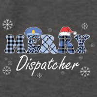 Merry Dispatcher Christmas Police Buffalo Plaid Leopard Santa Hat Graphic Vector Backpack