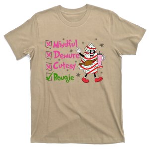 Mindful Demure Cutesy Bougie Tree Cake Boujee Christmas T-Shirt