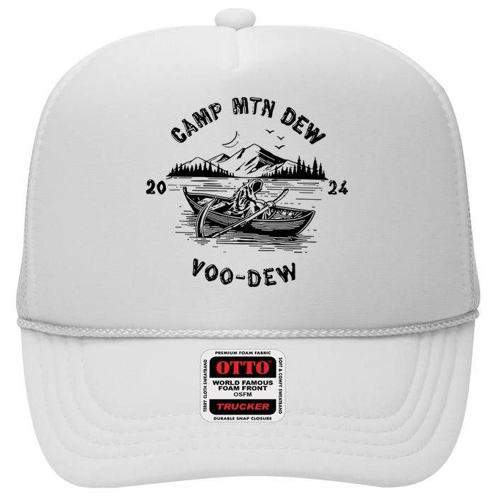 Mountain Dew Camp Mtn Dew Voo Dew 2024 High Crown Mesh Back Trucker Hat