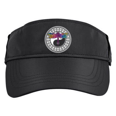 Mandala Dragonfly Cute Gift Magical Dragonflies Yin Yang Yoga Great Gift Adult Drive Performance Visor