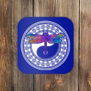 Mandala Dragonfly Cute Gift Magical Dragonflies Yin Yang Yoga Great Gift Coaster