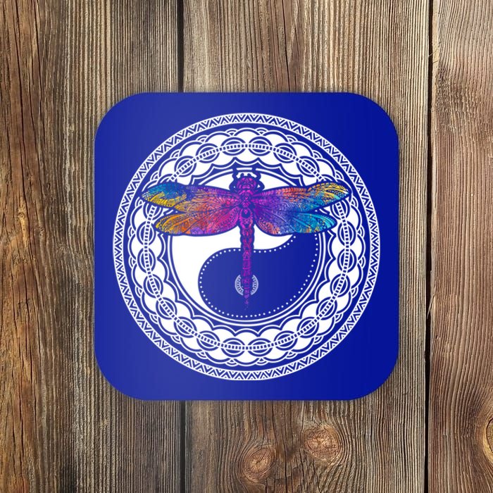 Mandala Dragonfly Cute Gift Magical Dragonflies Yin Yang Yoga Great Gift Coaster