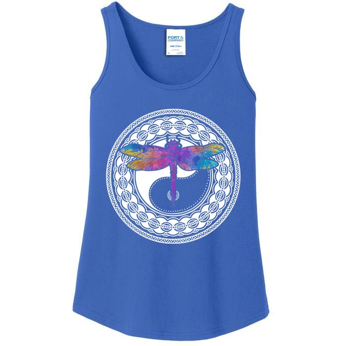 Mandala Dragonfly Cute Gift Magical Dragonflies Yin Yang Yoga Great Gift Ladies Essential Tank