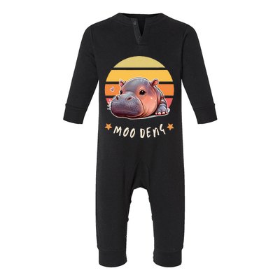 Moo Deng Cute Baby Pygmy Hippo Bouncy Pig In Thai Infant Fleece One Piece