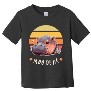 Moo Deng Cute Baby Pygmy Hippo Bouncy Pig In Thai Toddler T-Shirt