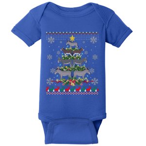 Mule Donkey Christmas Ornat Tree Funny Gift Ugly Sweater Gift Baby Bodysuit