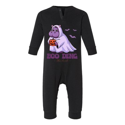 Moo Deng Cute Baby Pygmy Hippo Bouncy Pig In Thai Halloween Gift Infant Fleece One Piece