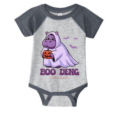 Moo Deng Cute Baby Pygmy Hippo Bouncy Pig In Thai Halloween Gift Infant Baby Jersey Bodysuit