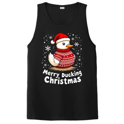 Merry Ducking Christmas Ugly Christmas Jumper Cute Gift PosiCharge Competitor Tank