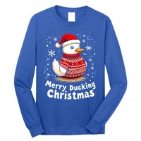 Merry Ducking Christmas Ugly Christmas Jumper Cute Gift Long Sleeve Shirt