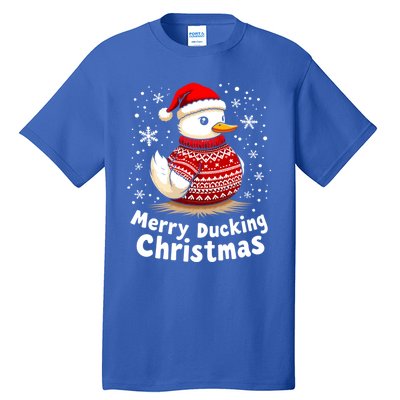 Merry Ducking Christmas Ugly Christmas Jumper Cute Gift Tall T-Shirt