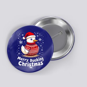 Merry Ducking Christmas Ugly Christmas Jumper Cute Gift Button