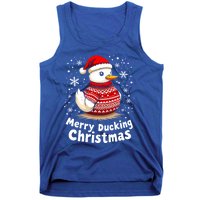 Merry Ducking Christmas Ugly Christmas Jumper Cute Gift Tank Top