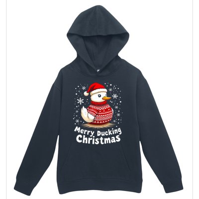 Merry Ducking Christmas Ugly Christmas Jumper Cute Gift Urban Pullover Hoodie