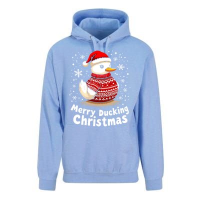 Merry Ducking Christmas Ugly Christmas Jumper Cute Gift Unisex Surf Hoodie