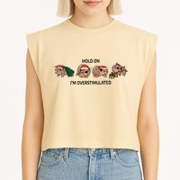 Moo Deng Christmas Garment-Dyed Women's Muscle Tee