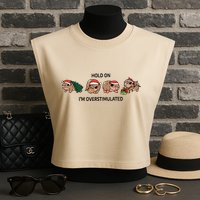 Moo Deng Christmas Garment-Dyed Women's Muscle Tee