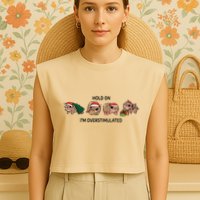 Moo Deng Christmas Garment-Dyed Women's Muscle Tee