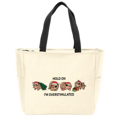 Moo Deng Christmas Zip Tote Bag