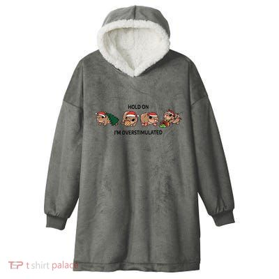 Moo Deng Christmas Hooded Wearable Blanket