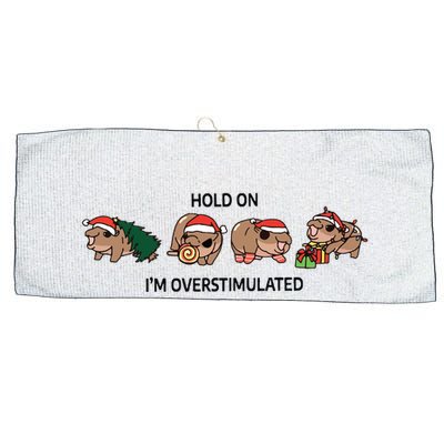 Moo Deng Christmas Large Microfiber Waffle Golf Towel