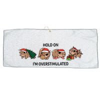 Moo Deng Christmas Large Microfiber Waffle Golf Towel