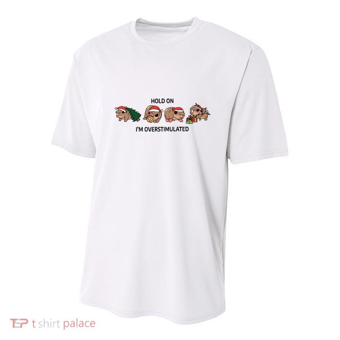 Moo Deng Christmas Youth Performance Sprint T-Shirt