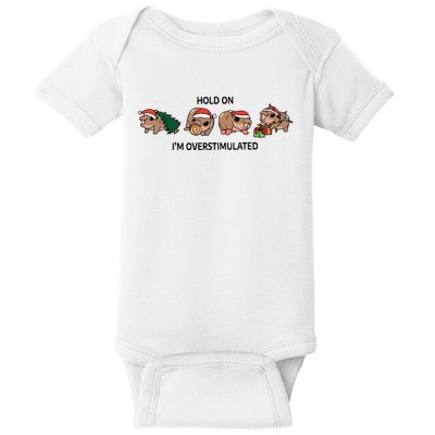 Moo Deng Christmas Baby Bodysuit