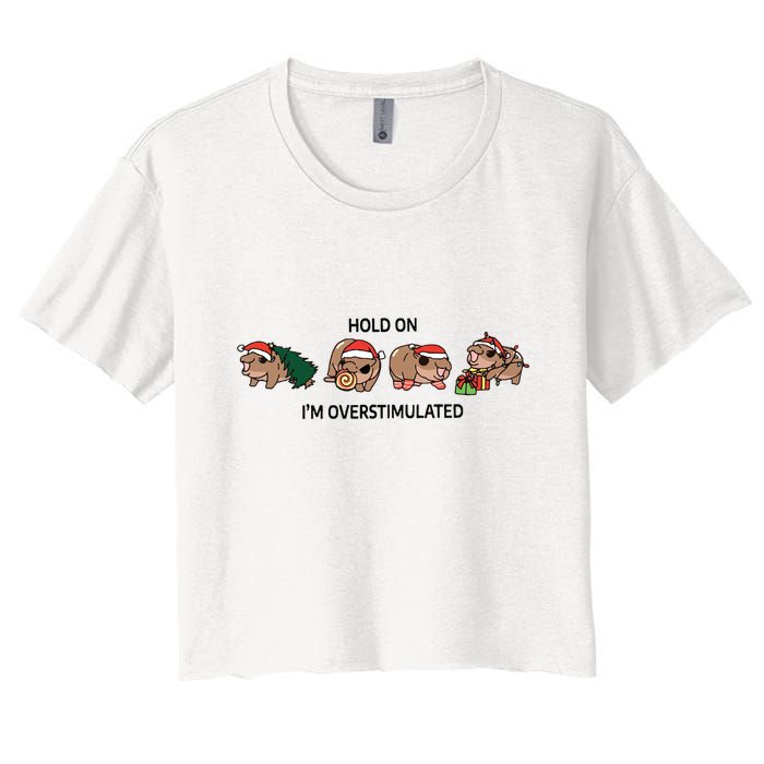 Moo Deng Christmas Crop Top