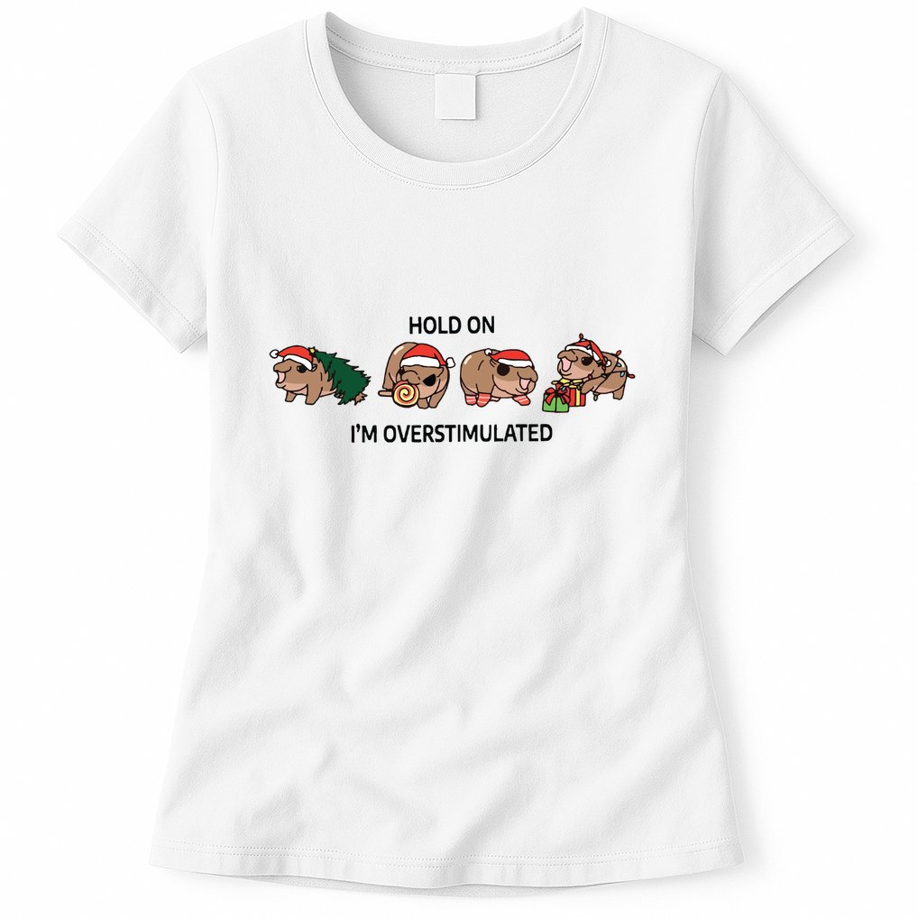 Moo Deng Christmas Womens T-Shirt