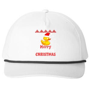 Merry Ducking Christmas Ugly Duck Christmas Jumper Cute Gift Snapback Five-Panel Rope Hat