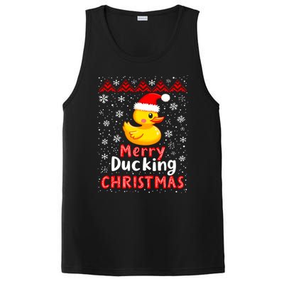 Merry Ducking Christmas Ugly Duck Christmas Jumper Cute Gift PosiCharge Competitor Tank