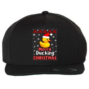 Merry Ducking Christmas Ugly Duck Christmas Jumper Cute Gift Wool Snapback Cap