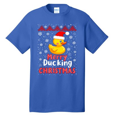 Merry Ducking Christmas Ugly Duck Christmas Jumper Cute Gift Tall T-Shirt