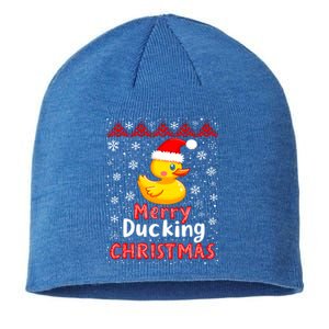 Merry Ducking Christmas Ugly Duck Christmas Jumper Cute Gift Sustainable Beanie