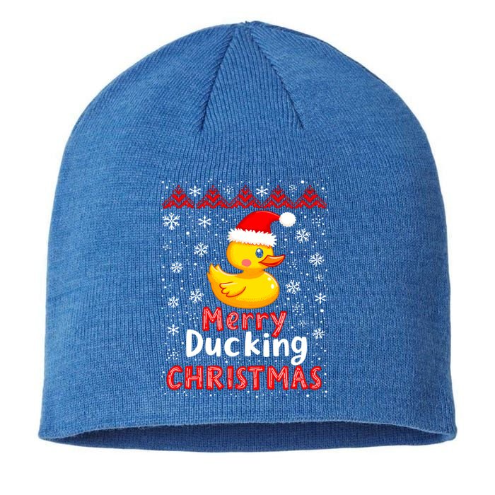 Merry Ducking Christmas Ugly Duck Christmas Jumper Cute Gift Sustainable Beanie