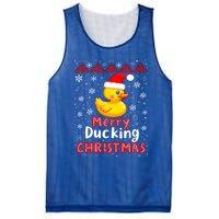 Merry Ducking Christmas Ugly Duck Christmas Jumper Cute Gift Mesh Reversible Basketball Jersey Tank