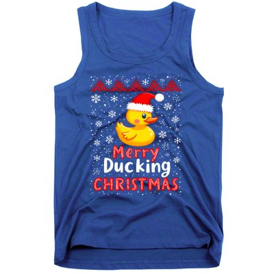 Merry Ducking Christmas Ugly Duck Christmas Jumper Cute Gift Tank Top