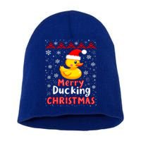 Merry Ducking Christmas Ugly Duck Christmas Jumper Cute Gift Short Acrylic Beanie