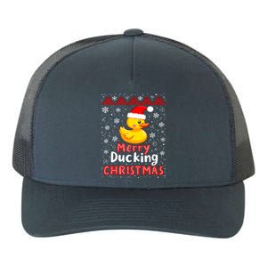 Merry Ducking Christmas Ugly Duck Christmas Jumper Cute Gift Yupoong Adult 5-Panel Trucker Hat