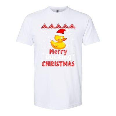 Merry Ducking Christmas Ugly Duck Christmas Jumper Cute Gift Softstyle CVC T-Shirt