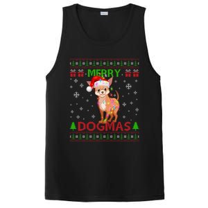 Merry Dogmas Chihuahua Dog Funny Lights And Santa Hat Meaningful Gift PosiCharge Competitor Tank