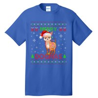 Merry Dogmas Chihuahua Dog Funny Lights And Santa Hat Meaningful Gift Tall T-Shirt