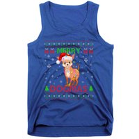 Merry Dogmas Chihuahua Dog Funny Lights And Santa Hat Meaningful Gift Tank Top