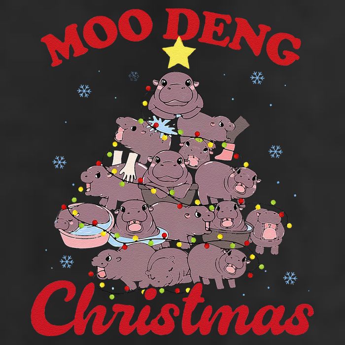 Moo Deng Christmas Tree Baby Hippo Funny Animal Cool Comfort Performance Bucket Hat