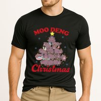 Moo Deng Christmas Tree Baby Hippo Funny Animal Cooling Performance Crew T-Shirt