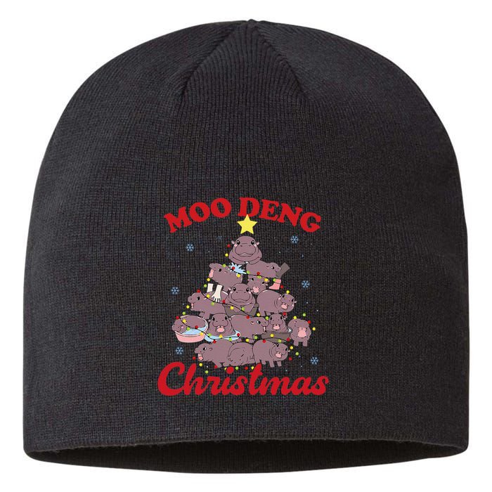 Moo Deng Christmas Tree Baby Hippo Funny Animal Sustainable Beanie